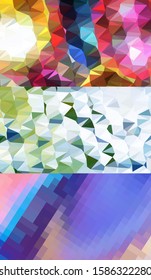 Abstract geometric triangle background, art, artistic, bright, colorful, design. Mosaic, color background. Mosaic texture. The effect of stained glass. EPS 10 Vector