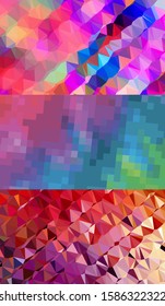 Abstract geometric triangle background, art, artistic, bright, colorful, design. Mosaic, color background. Mosaic texture. The effect of stained glass. EPS 10 Vector