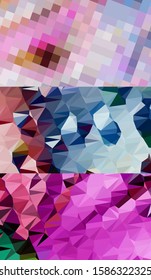 Abstract geometric triangle background, art, artistic, bright, colorful, design. Mosaic, color background. Mosaic texture. The effect of stained glass. EPS 10 Vector