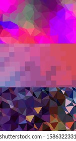 Abstract geometric triangle background, art, artistic, bright, colorful, design. Mosaic, color background. Mosaic texture. The effect of stained glass. EPS 10 Vector