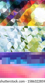 Abstract geometric triangle background, art, artistic, bright, colorful, design. Mosaic, color background. Mosaic texture. The effect of stained glass. EPS 10 Vector