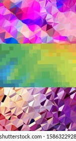 Abstract geometric triangle background, art, artistic, bright, colorful, design. Mosaic, color background. Mosaic texture. The effect of stained glass. EPS 10 Vector
