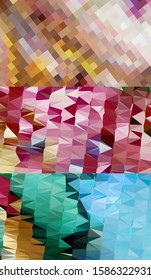 Abstract geometric triangle background, art, artistic, bright, colorful, design. Mosaic, color background. Mosaic texture. The effect of stained glass. EPS 10 Vector