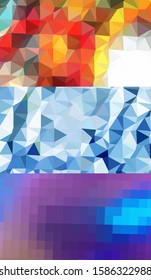Abstract geometric triangle background, art, artistic, bright, colorful, design. Mosaic, color background. Mosaic texture. The effect of stained glass. EPS 10 Vector