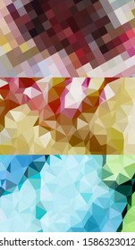 Abstract geometric triangle background, art, artistic, bright, colorful, design. Mosaic, color background. Mosaic texture. The effect of stained glass. EPS 10 Vector