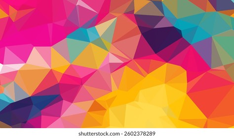 Abstract geometric triangle background, art, artistic, bright, colorful, design. Mosaic, color background. Mosaic texture. The effect