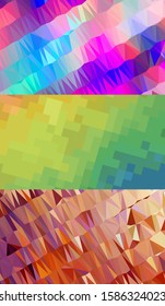Abstract geometric triangle background in artistic, bright, and colorful, design style. Mosaic, color background. Mosaic texture. The effect of stained glass. EPS 10 Vector