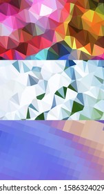 Abstract geometric triangle background in artistic, bright, and colorful, design style. Mosaic, color background. Mosaic texture. The effect of stained glass. EPS 10 Vector