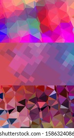 Abstract geometric triangle background in artistic, bright, and colorful, design style. Mosaic, color background. Mosaic texture. The effect of stained glass. EPS 10 Vector