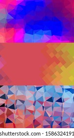 Abstract geometric triangle background in artistic, bright, and colorful, design style. Mosaic, color background. Mosaic texture. The effect of stained glass. EPS 10 Vector