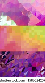 Abstract geometric triangle background in artistic, bright, and colorful, design style. Mosaic, color background. Mosaic texture. The effect of stained glass. EPS 10 Vector