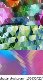 Abstract geometric triangle background in artistic, bright, and colorful, design style. Mosaic, color background. Mosaic texture. The effect of stained glass. EPS 10 Vector