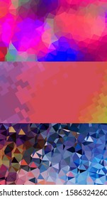 Abstract geometric triangle background in artistic, bright, and colorful, design style. Mosaic, color background. Mosaic texture. The effect of stained glass. EPS 10 Vector