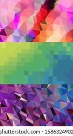 Abstract geometric triangle background in artistic, bright, and colorful, design style. Mosaic, color background. Mosaic texture. The effect of stained glass. EPS 10 Vector