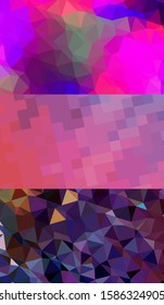Abstract geometric triangle background in an artistic, bright, and colorful design style. Mosaic, color background. Mosaic texture. The effect of stained glass. EPS 10 Vector