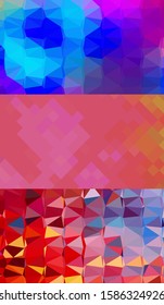 Abstract geometric triangle background in artistic, bright, and colorful, design style. Mosaic, color background. Mosaic texture. The effect of stained glass. EPS 10 Vector