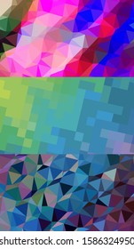 Abstract geometric triangle background in artistic, bright, and colorful, design style. Mosaic, color background. Mosaic texture. The effect of stained glass. EPS 10 Vector