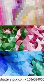 Abstract geometric triangle background in artistic, bright, and colorful, design style. Mosaic, color background. Mosaic texture. The effect of stained glass. EPS 10 Vector
