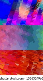 Abstract geometric triangle background in artistic, bright, and colorful, design style. Mosaic, color background. Mosaic texture. The effect of stained glass. EPS 10 Vector
