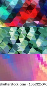 Abstract geometric triangle background in artistic, bright, and colorful, design style. Mosaic, color background. Mosaic texture. The effect of stained glass. EPS 10 Vector