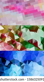 Abstract geometric triangle background in artistic, bright, and colorful, design style. Mosaic, color background. Mosaic texture. The effect of stained glass. EPS 10 Vector
