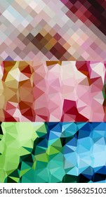 Abstract geometric triangle background in artistic, bright, and colorful, design style. Mosaic, color background. Mosaic texture. The effect of stained glass. EPS 10 Vector