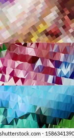 Abstract geometric triangle background in an artistic, bright, and colorful design style. Mosaic, color background. Mosaic texture. The effect of stained glass. EPS 10 Vector
