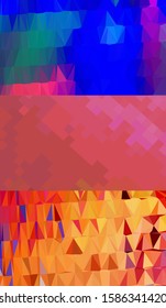 Abstract geometric triangle background in an artistic, bright, and colorful design style. Mosaic, color background. Mosaic texture. The effect of stained glass. EPS 10 Vector