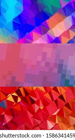 Abstract geometric triangle background in an artistic, bright, and colorful design style. Mosaic, color background. Mosaic texture. The effect of stained glass. EPS 10 Vector