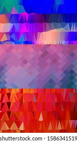 Abstract geometric triangle background in an artistic, bright, and colorful design style. Mosaic, color background. Mosaic texture. The effect of stained glass. EPS 10 Vector