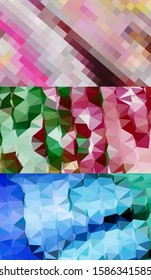 Abstract geometric triangle background in an artistic, bright, and colorful design style. Mosaic, color background. Mosaic texture. The effect of stained glass. EPS 10 Vector