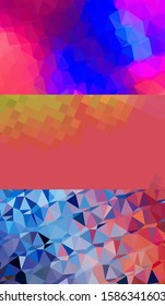 Abstract geometric triangle background in an artistic, bright, and colorful design style. Mosaic, color background. Mosaic texture. The effect of stained glass. EPS 10 Vector