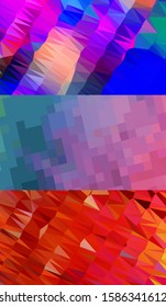 Abstract geometric triangle background in an artistic, bright, and colorful design style. Mosaic, color background. Mosaic texture. The effect of stained glass. EPS 10 Vector
