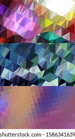 Abstract geometric triangle background in an artistic, bright, and colorful design style. Mosaic, color background. Mosaic texture. The effect of stained glass. EPS 10 Vector