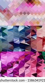 Abstract geometric triangle background in an artistic, bright, and colorful design style. Mosaic, color background. Mosaic texture. The effect of stained glass. EPS 10 Vector