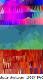 Abstract geometric triangle background in an artistic, bright, and colorful design style. Mosaic, color background. Mosaic texture. The effect of stained glass. EPS 10 Vector