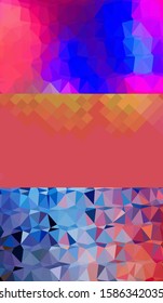 Abstract geometric triangle background in an artistic, bright, and colorful design style. Mosaic, color background. Mosaic texture. The effect of stained glass. EPS 10 Vector