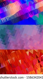 Abstract geometric triangle background in an artistic, bright, and colorful design style. Mosaic, color background. Mosaic texture. The effect of stained glass. EPS 10 Vector