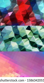 Abstract geometric triangle background in an artistic, bright, and colorful design style. Mosaic, color background. Mosaic texture. The effect of stained glass. EPS 10 Vector