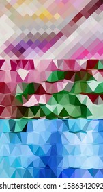 Abstract geometric triangle background in an artistic, bright, and colorful design style. Mosaic, color background. Mosaic texture. The effect of stained glass. EPS 10 Vector