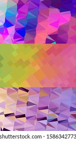 Abstract geometric triangle background in an artistic, bright, and colorful design style. Mosaic, color background. Mosaic texture. The effect of stained glass. EPS 10 Vector