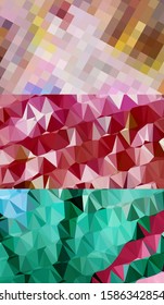 Abstract geometric triangle background in an artistic, bright, and colorful design style. Mosaic, color background. Mosaic texture. The effect of stained glass. EPS 10 Vector