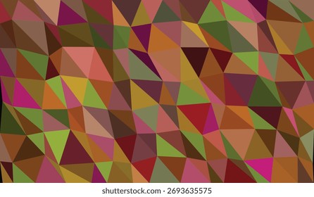 Abstract Geometric Triangle Background with Earth Tone Colors for Artistic and Modern Design Projects