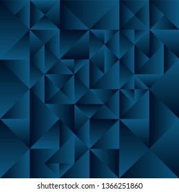 Abstract geometric triangle blue color background, vector illustration