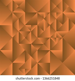 Abstract geometric triangle brown color background, vector illustration