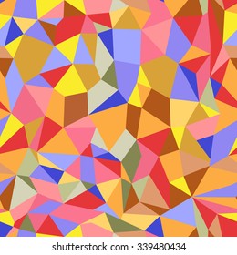 Abstract geometric triangle colorful background. Seamless repeating pattern.