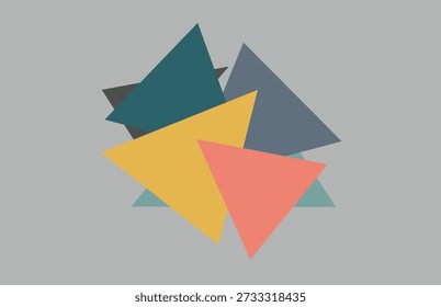 Composición geométrica Abstractas del triángulo con las capas modernas del color