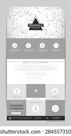 Abstract geometric triangle concept web site design. Corporate i