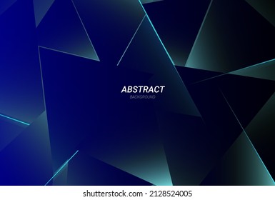 Abstract geometric triangle design blue colorful background