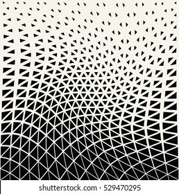 Abstract Geometric Triangle Design Halftone Pattern